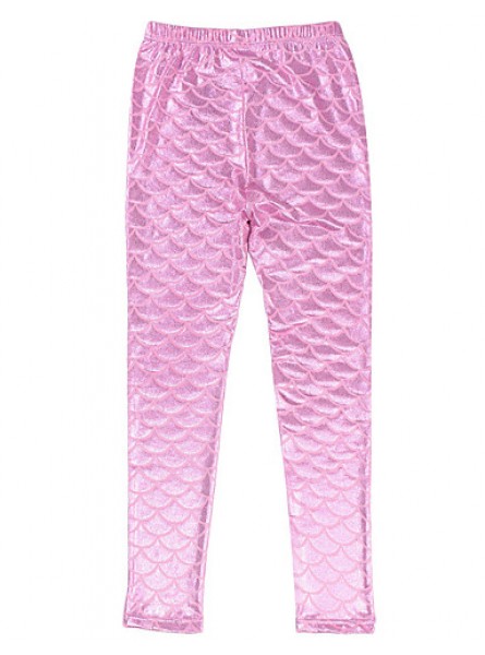 Gold/White/Pink/Wine Mermaid Tail Fish Scale Leggings Pencil Pants Causal Legging for 3-10 yrs Girls Kid  