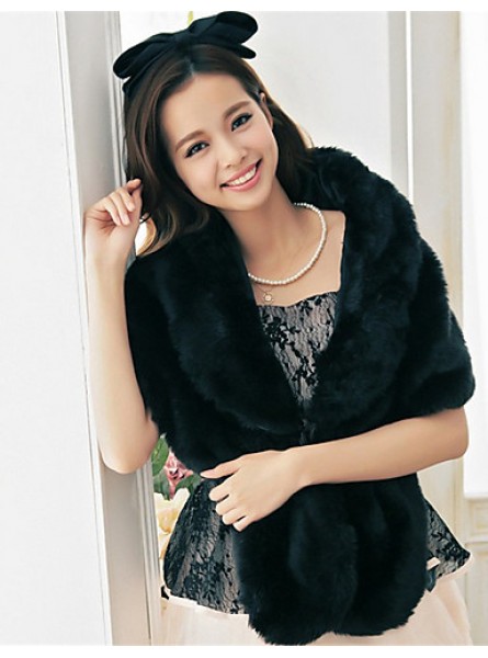 Ms fashion for autumn/winter warm imitation fur shawl Ma3 jia3 butterfly unlined upper garment