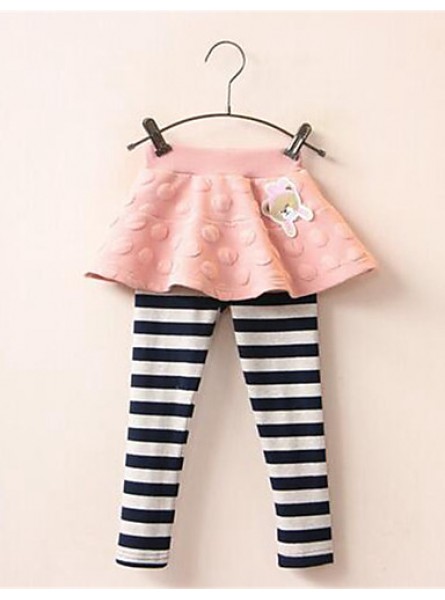 Girl's Casual/Daily Striped Leggings,Cotton Spring / Fall Blue / Pink / Gray  