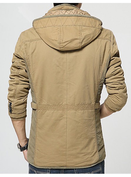 In the spring of 2016, Korean men's thick cotton coats pure hooded cotton male adolescents