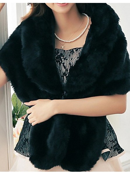 Ms fashion for autumn/winter warm imitation fur shawl Ma3 jia3 butterfly unlined upper garment