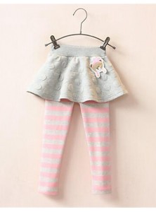 Girl's Casual/Daily Striped Leggings,Cotton Spring / Fall Blue / Pink / Gray  