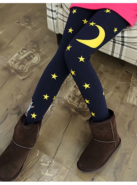 Girl Wild Print Fleece Lined Thickness Leggings Bottom Pants  