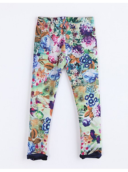 Girl's Casual/Daily Print Pants / LeggingsCotton Fall Purple  