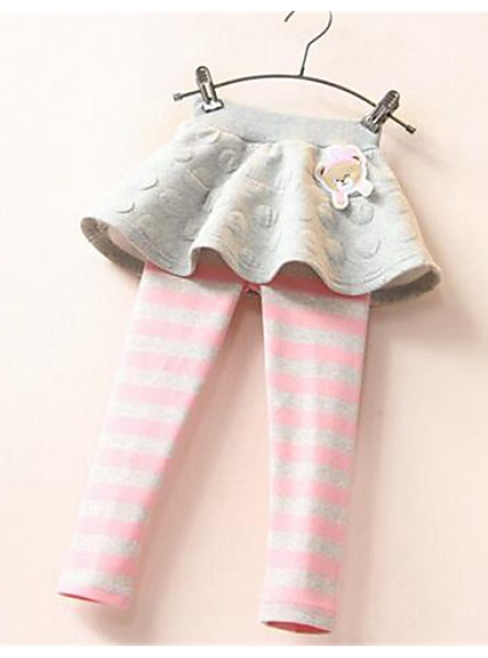 Girl's Casual/Daily Striped Leggings,Cotton Spring / Fall Blue / Pink / Gray  