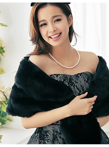 Ms fashion for autumn/winter warm imitation fur shawl Ma3 jia3 butterfly unlined upper garment