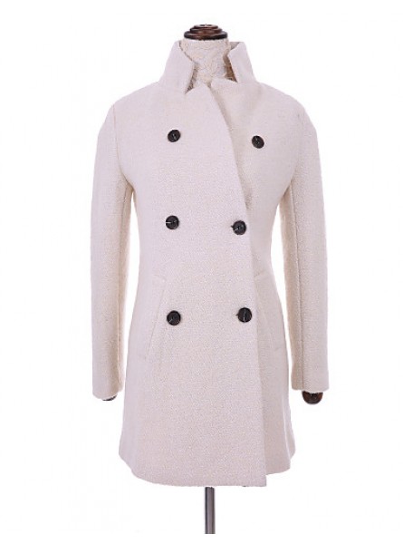 Women's Plus Size Coat,Solid Long Sleeve Winter Beige Thick