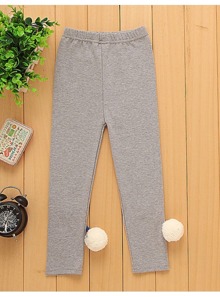 Girls Fashion Han Edition  Thicken  Pure Color Cotton Leggings Cartoon Design  