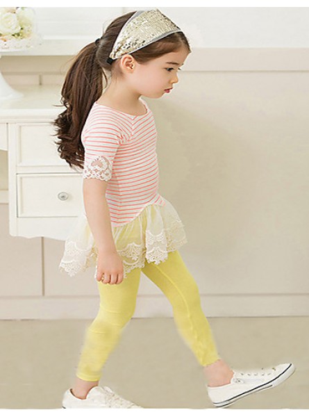 Girl's Summer/Spring Colorful Thin Leggings (Cotton Blends)  