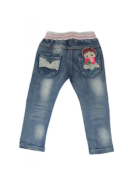 Girl Going out / Casual/Daily / School Embroidered Jeans-Denim All Seasons  