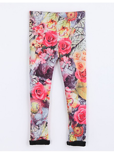 Casual/Daily Print Pants / Leggings,Cotton Fall  