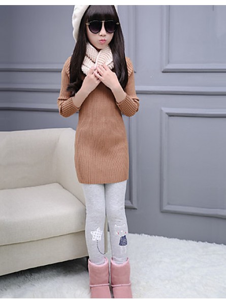 Girl Casual/Daily Solid Pants-Cotton Winter  